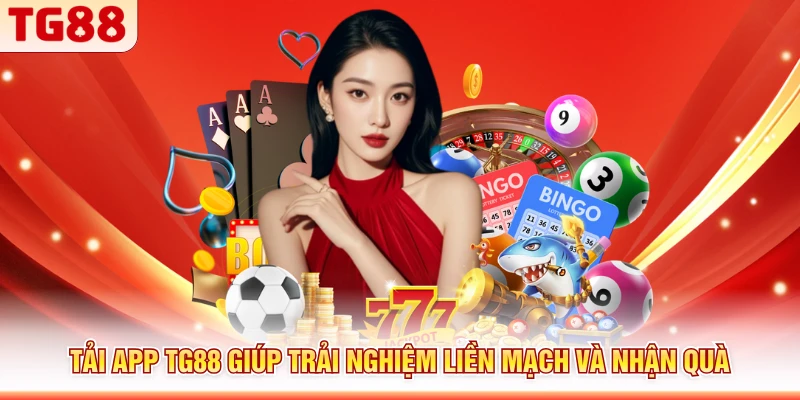 Giao diện hiện đại và bắt mắt sau khi tải app TG88
